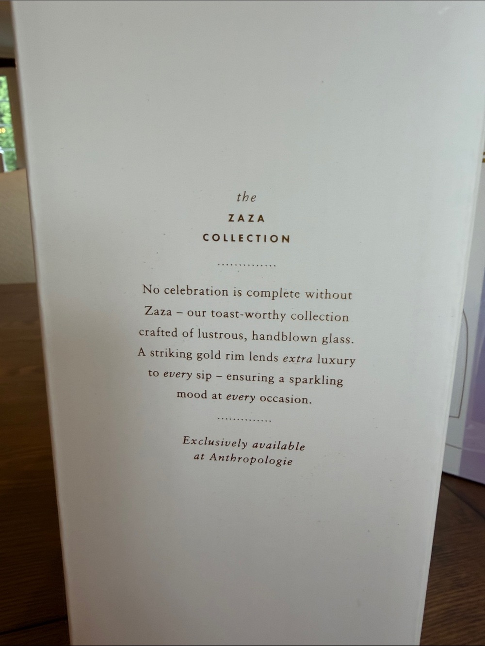 NEW! Anthropologie Zaza Collection Wine Glasses in Honey Luster Set of 2 - Picture 3 of 4